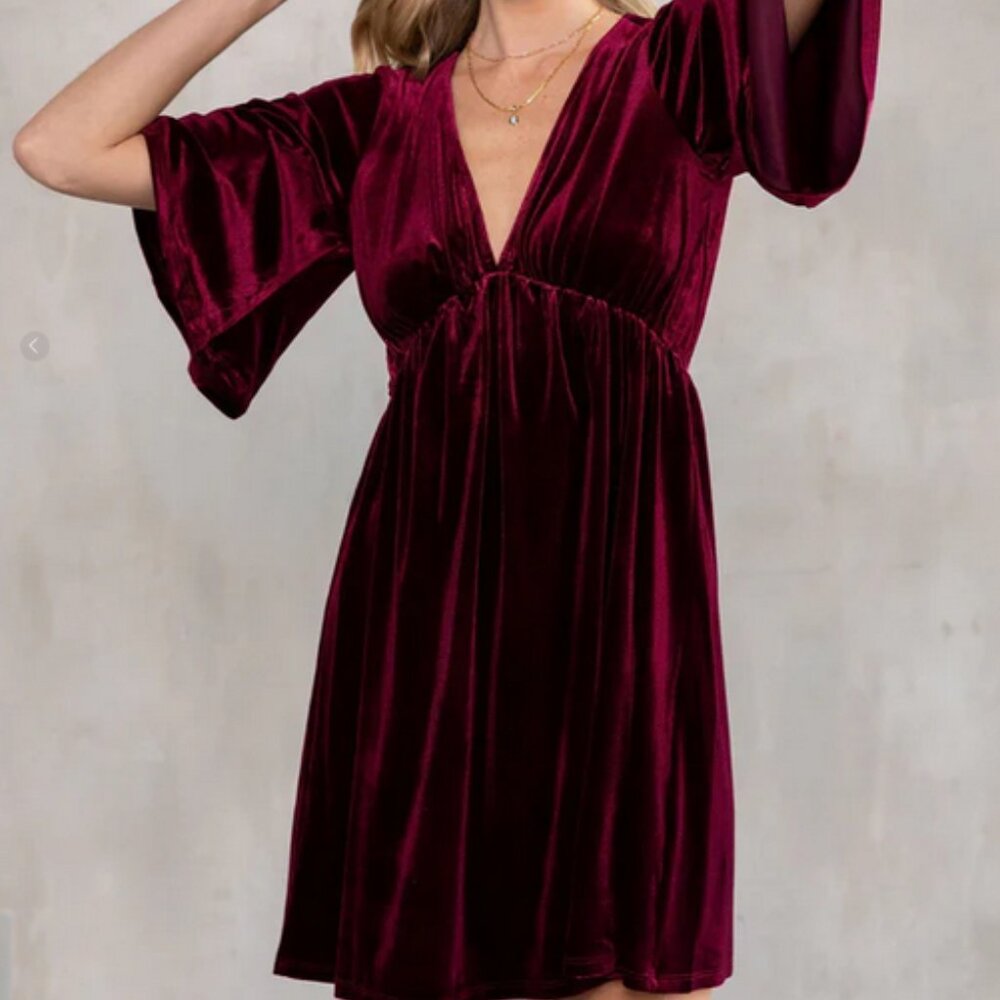 Lovestitch Scarlett Velvet Mini Dress